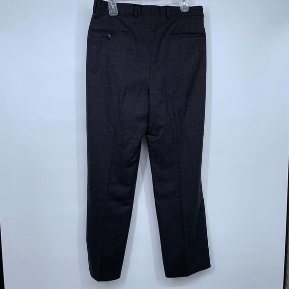 Burberry's Charcoal Gray Big Plaid 2-Button Suit Jacket & Pants Combo 40L - Picture 11 of 12